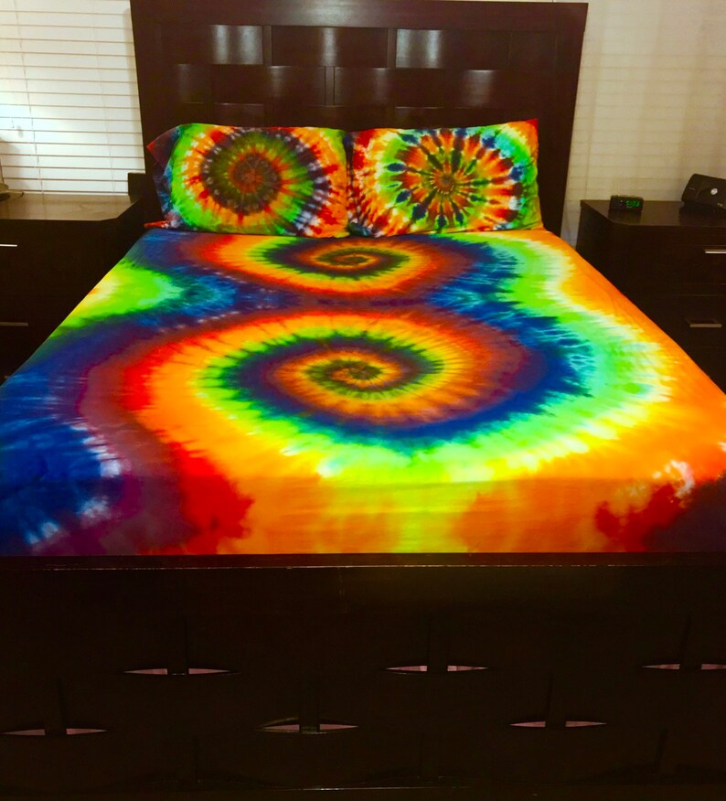 Tie Dye Sheets Tie Dyed Sheets Tie Dye Sheet Sets Tie Dyed Etsy