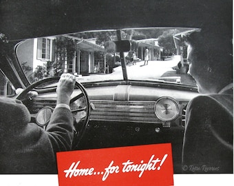 1946 American Motor Hotel Association Ad - 1940s Motor Hotel Ad - Mid Century Couple on Vacation - Nostalgic Travel Ads