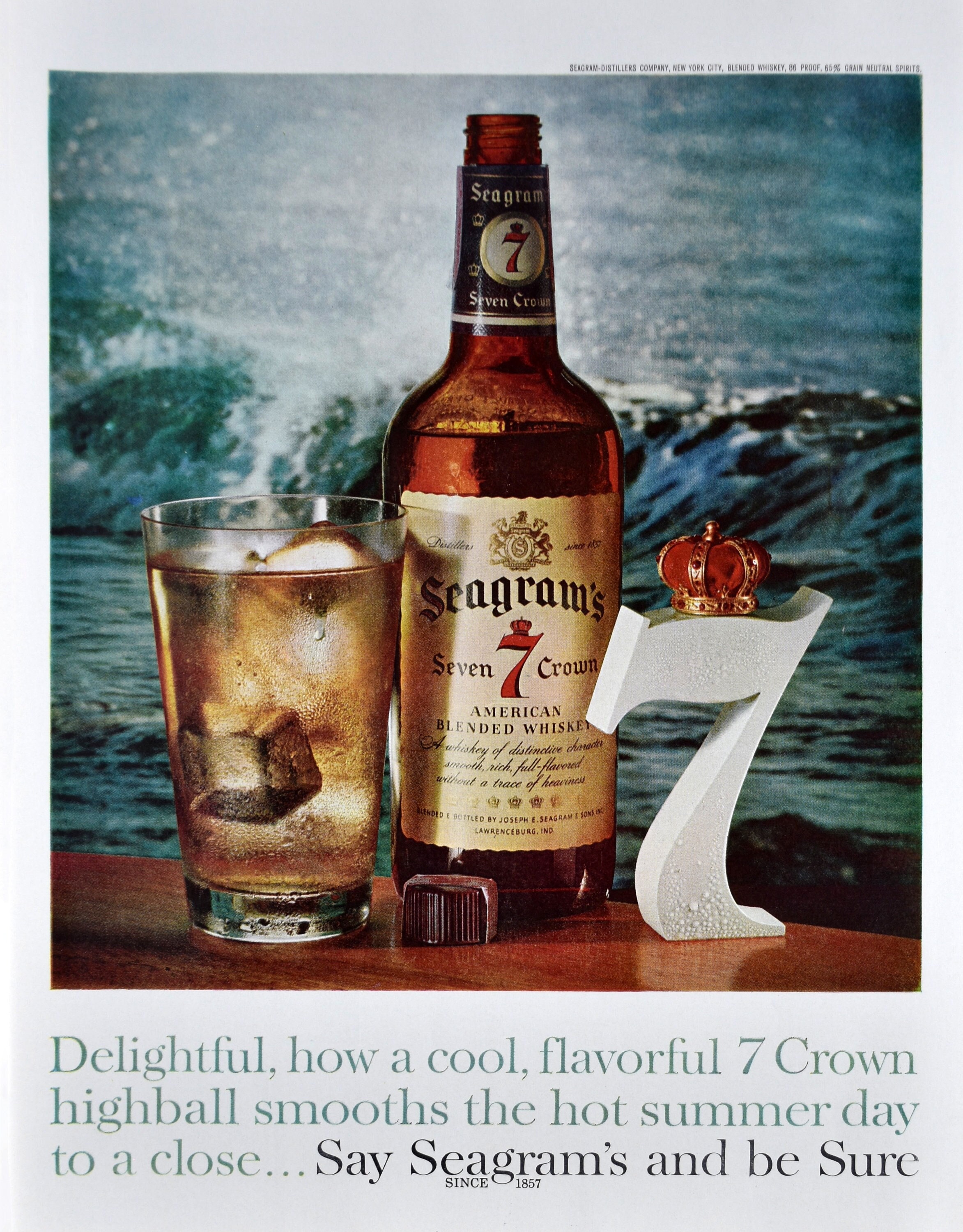 Пару постеров старой рекламы алкоголя. Бурбон Seagram’s Seven Crown Пару постеров старой рекламы алкоголя. Бурбон Seagram’s Seven Crown История,Алкоголь,Крепкие напитки,Реклама