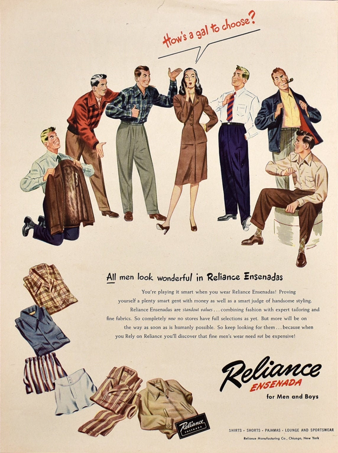 Vintage Mens Clothing Ads