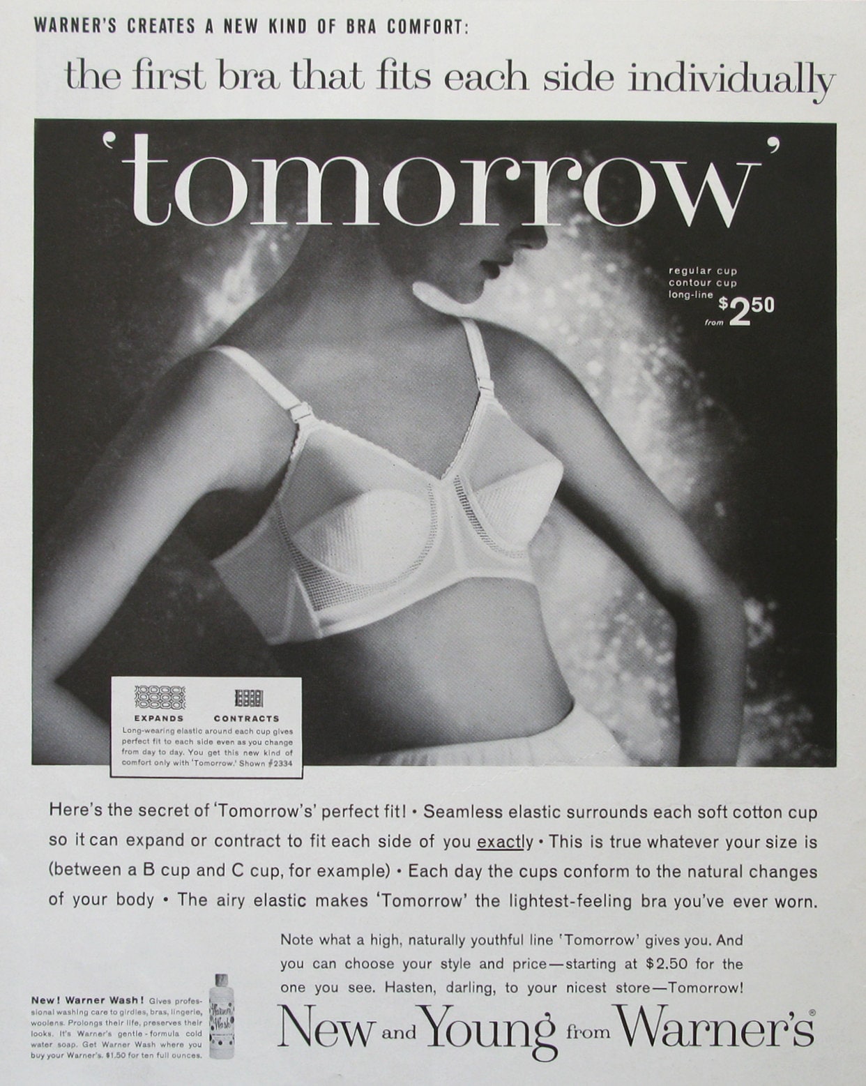 1965 1960s BUY CELEBRITY UNDERFASHIONS Young Women in Lingerie = Retro  Print AD