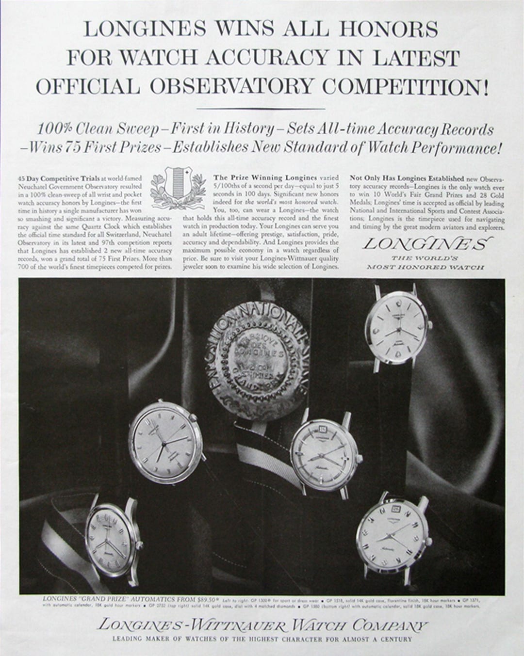 1966 circadian Longines Wittnauer Watch