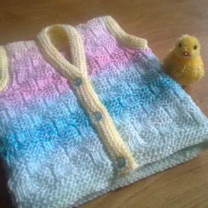 Tunisian Crochet Pattern - Baby Waistcoat/jacket