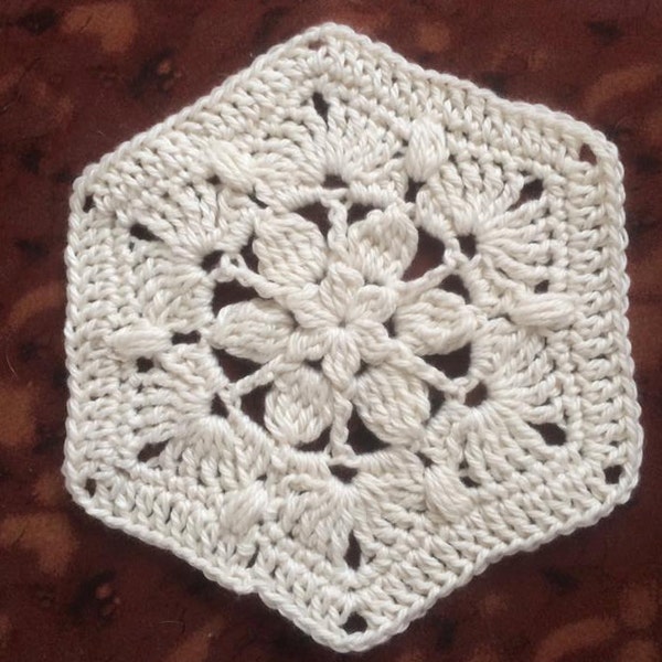 Crochet Pattern - Daphne Crocheted Hexagon and Half Hexagon