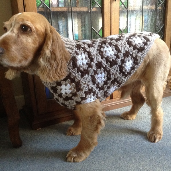 Jovi's Granny Square dog jumper