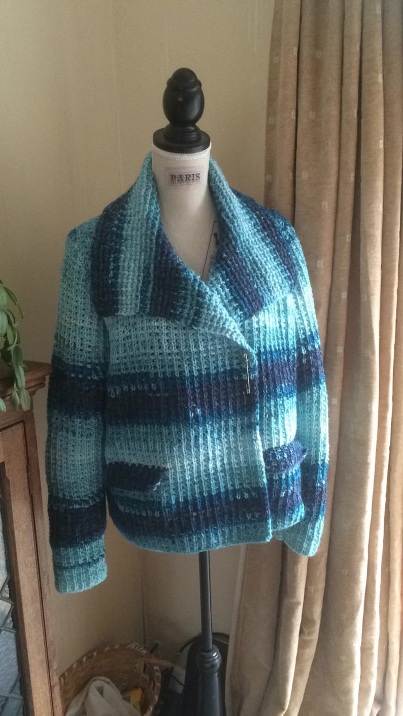 Tunisian Crochet Pattern Woodland Jacket Etsy