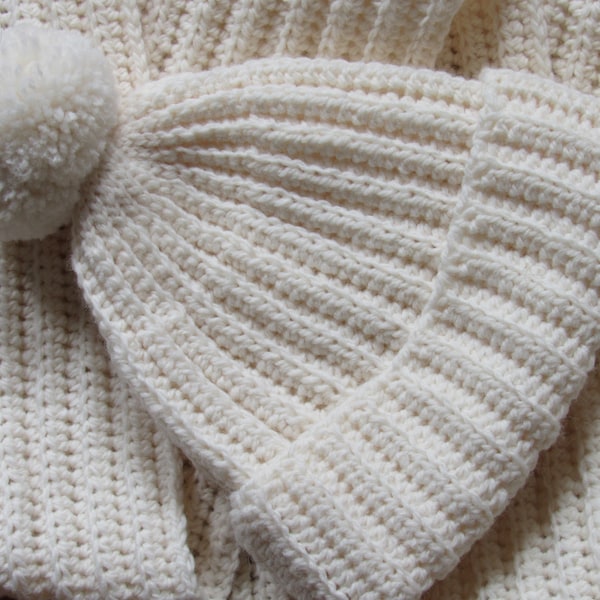 Crochet Pattern - Mock Rib Hat and Scarf