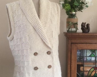 Tunisian Crochet Pattern - Basket Stitch Waiscoat