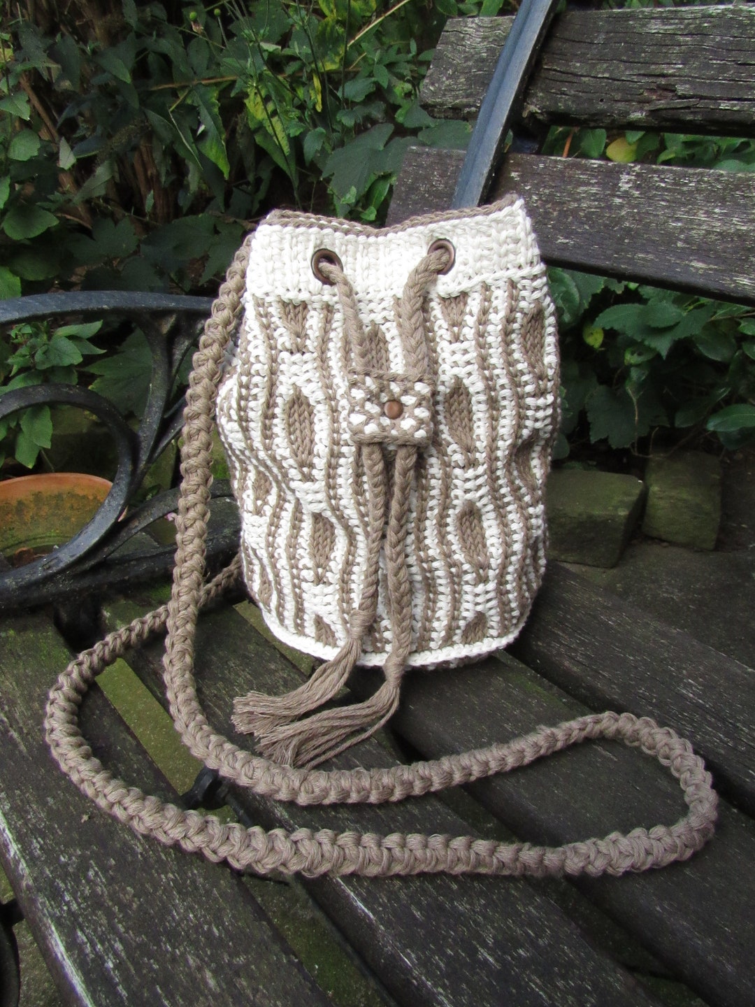 ☆【TheOpen Product】☆LLIC KNOTTED DRAWSTRING BA.G☆ Ravelry: Purl Pouch pattern by Tori Yu