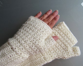 Crochet Pattern - Daisy Fingerless Mitts and Mittens