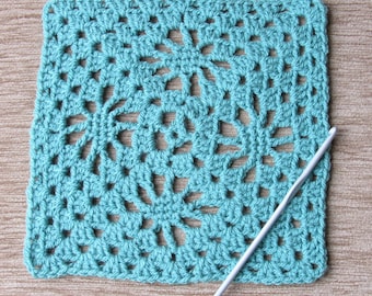 Granny's Spiders crocheted square pattern