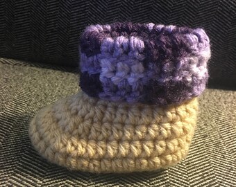 Buffalo Plaid Baby Booties