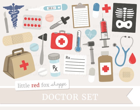 Medical Clipart Doctor Clip Art First Aid Kit Clipart Nurse - Etsy