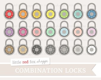 Combination Lock Clipart, Lock Clip Art, Padlock Clipart, Keyhole Clipart, Key Clipart, Cute Digital Graphic Design Small Commercial Use