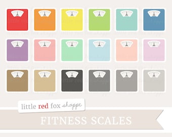 Scale Clipart, Fitness Scale Clip Art Bathroom Scale Weight Loss Health Workout Work Out Cute Digital Graphic Design Small Commercial Use