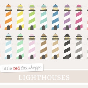Lighthouse Clipart, Light House Clip Art Nautical Sailor Ocean Sea Ship Boat Sailing Cute Digital Graphic Design Small Commercial Use