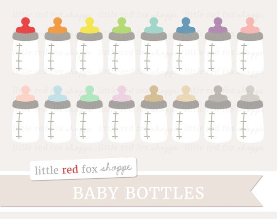 Baby Bottle Clipart, Baby Shower Clip Art Infant Milk Food Nursery