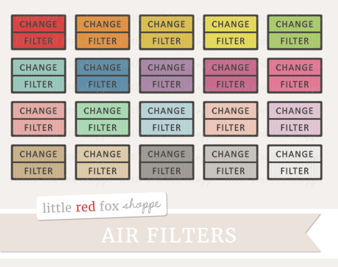 Air Filter Clipart Change Filter Clip Art Car Auto - Etsy