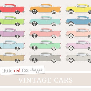 Vintage Car Clipart, Retro Car Clip Art, Transportation Clipart, Car Clipart, Icon Cute Digital Graphic Design Small Commercial Use