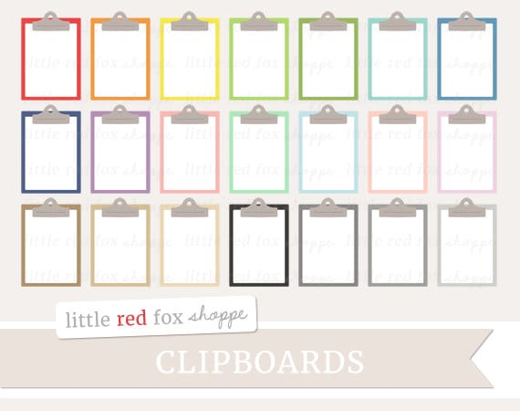 Clipboard Clipart, Clip Board Clip Art Office Supplies Notebook Paper  Teacher Classroom Cute Digital Graphic Design Small Commercial Use 