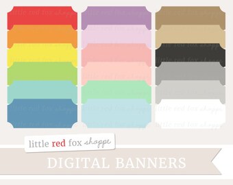 Rectangle Banner Clipart, Digital Frame Clip Art Label Shape Tag Button Element Vector Graphics Design Illustrations Small Commercial Use