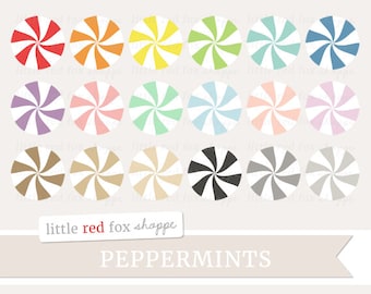 Peppermint Clipart, Candy Clip Art Dessert Sweet Treat Baking Food Snack Sugar Illustration Cute Digital Graphic Design Small Commercial Use
