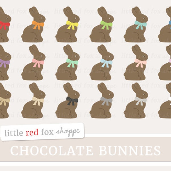 Chocolate Bunny Clipart, Easter Clip Art, Bunny Clipart, Chocolate Clipart, Easter Candy, Cute Digital Graphic Design Small Commercial Use