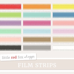 Film Clipart, Film Strip Clip Art, Movie Clipart, Theater Clipart, Movie Night Clipart, Cute Digital Graphic Design Small Commercial Use