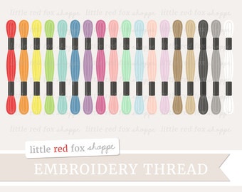 Embroidery Thread Clipart, Cross Stitch Clip Art Sewing String Twine Crafting Needle Cute Digital Graphic Design Small Commercial Use