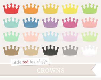 Crown Clipart, Crowns Clip Art Fairytale Royal Princess Prince Vintage Jewelry Wedding Cute Digital Graphic Design Small Commercial Use