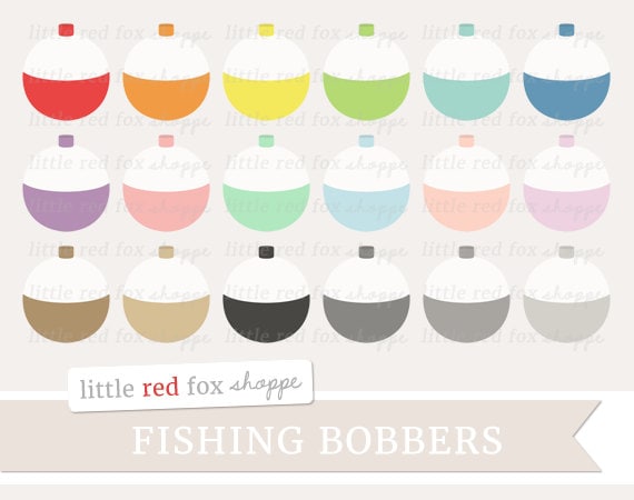 Fishing Bobber Clipart, Fishing Lure Clip Art Fishing Clipart Fathers Day  Nautical Ocean Cute Digital Graphic Design Small Commercial Use 