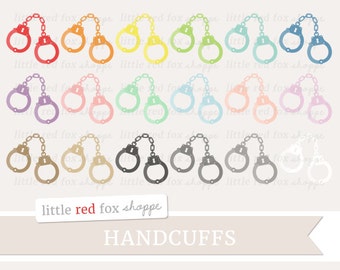 Handcuffs Clipart, Police Clip Art Detective Hand Cuffs Swat Team Prison Jail Policeman Cute Digital Graphic Design Small Commercial Use