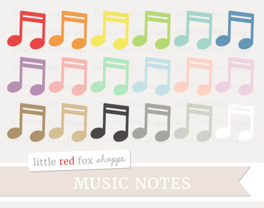 Music Notes Clipart, Music Symbol Clip Art Piano Class Art Cute ...