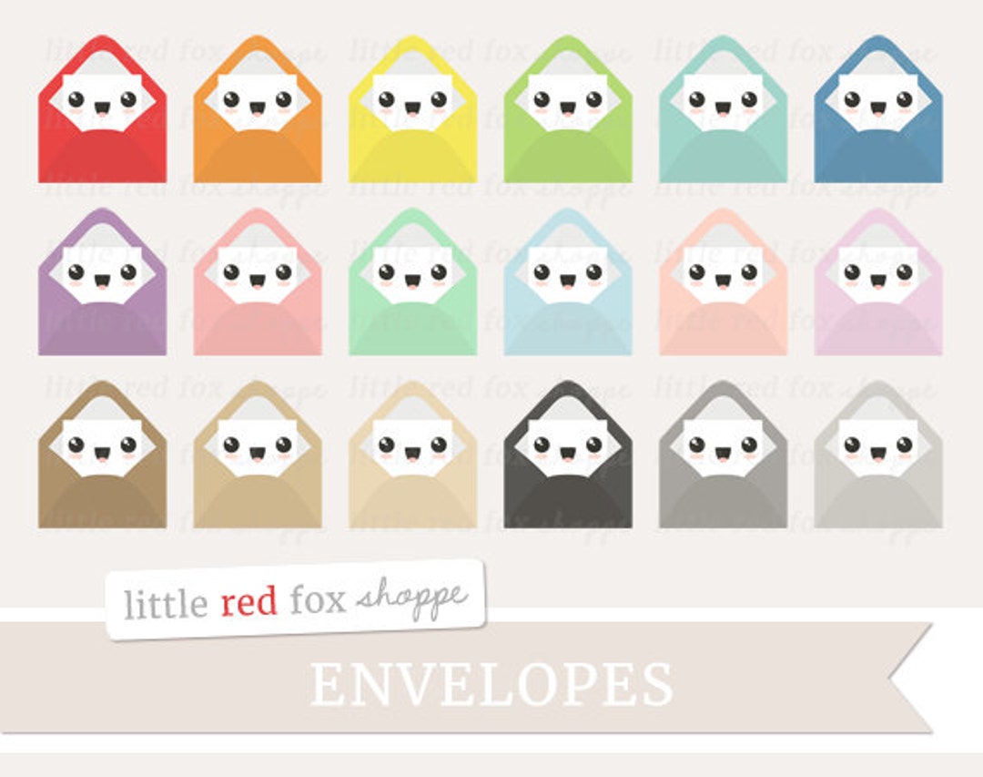 Buy Kawaii Envelope Clipart Emoji Clip Art Snail Mail Letter Online In 