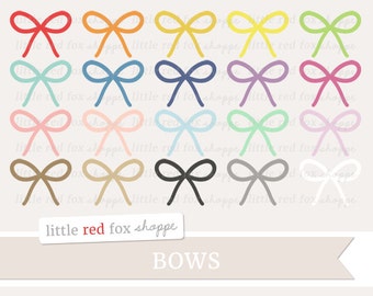 Bow Clipart, Ribbon Clip Art Gift Present Hair Bow Clothes Clothing Gift Wrapping String Cute Digital Graphic Design Small Commercial Use