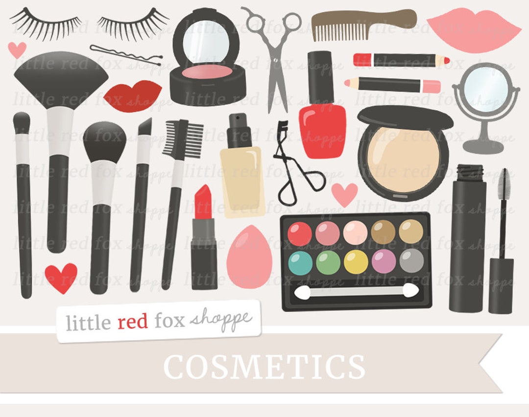 Makeup Clipart, Cosmetics Clip Art, Make up Clipart, Beauty Products 