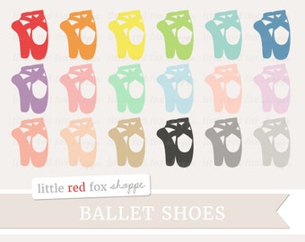 Ballet Shoe Clipart, Pointe Shoe Clip Art Ballerina Dance Art Artistic Slipper Satin Shoes Cute Digital Graphic Design Small Commercial Use