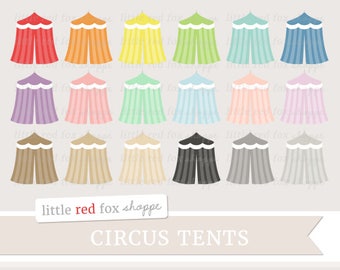 Circus Tent Clipart, Circus Clip Art, Carnival Clipart, Festival Clipart, Zoo Clipart, Cute Digital Graphic Design Small Commercial Use