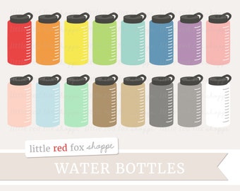 Water Bottle Clipart, Fitness Clip Art Health Exercise Hyrdate Workout Work Out Sport Cute Digital Graphic Design Small Commercial Use