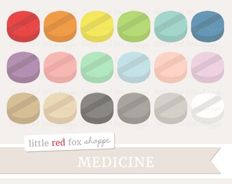 Medicine Clipart, Pill Clip Art Health First Aid Medical Doctor Nurse Tablet Capsule Icon Cute Digital Graphic Design Small Commercial Use