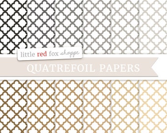 Carte digitali quadrifoglio, sfondi naturali per scrapbooking, sfondi vintage, decorativi, carini, per la lavorazione grafica, per piccoli usi commerciali