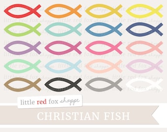 Christian Fish Clipart, Religious Clip Art, Church Clipart, Religion Clipart, Icon Cute Digital Graphic Design Small Commercial Use