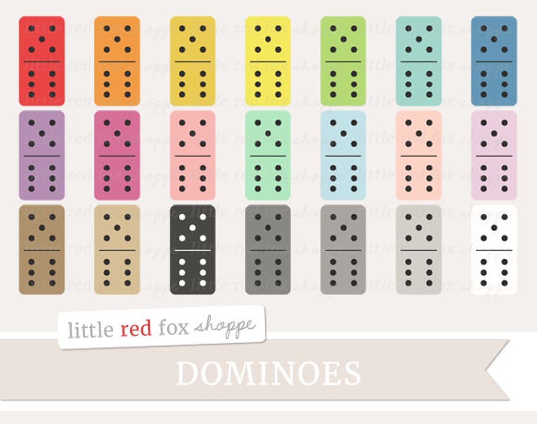 Domino Clipart, Dominoes Clip Art Dominos Board Game Classic Invitation ...
