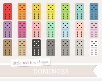 Domino Clipart, Dominoes Clip Art Dominos Board Game Classic Invitation Cards Label Vintage Cute Digital Graphic Design Small Commercial Use