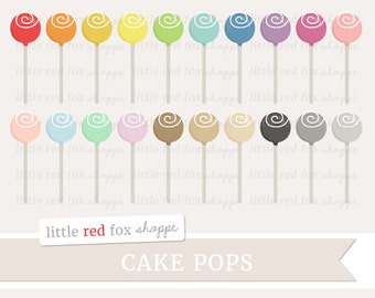 Cake Pop Clipart, Cake Ball Clip Art Baking Frosting Sprinkles Kitchen Bakery Dessert Cute Digital Graphic Design Small Commercial Use