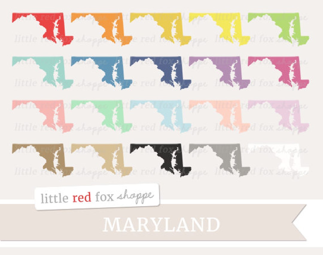 Maryland Clipart, US State Clip Art, USA Clipart, State Clipart ...