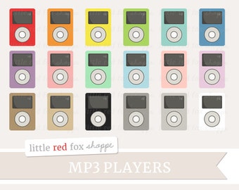 MP3 Player Clipart, Music Clip Art Work Out Fitness Media Song Playlist Gym Party Tunes Cute Digital Graphic Design Small Commercial Use