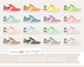 Athletic Shoe Clipart, Running Shoe Clip Art, Sneaker Clipart, Fitness Clipart, Icon Cute Digital Graphic Design Small Commercial Use