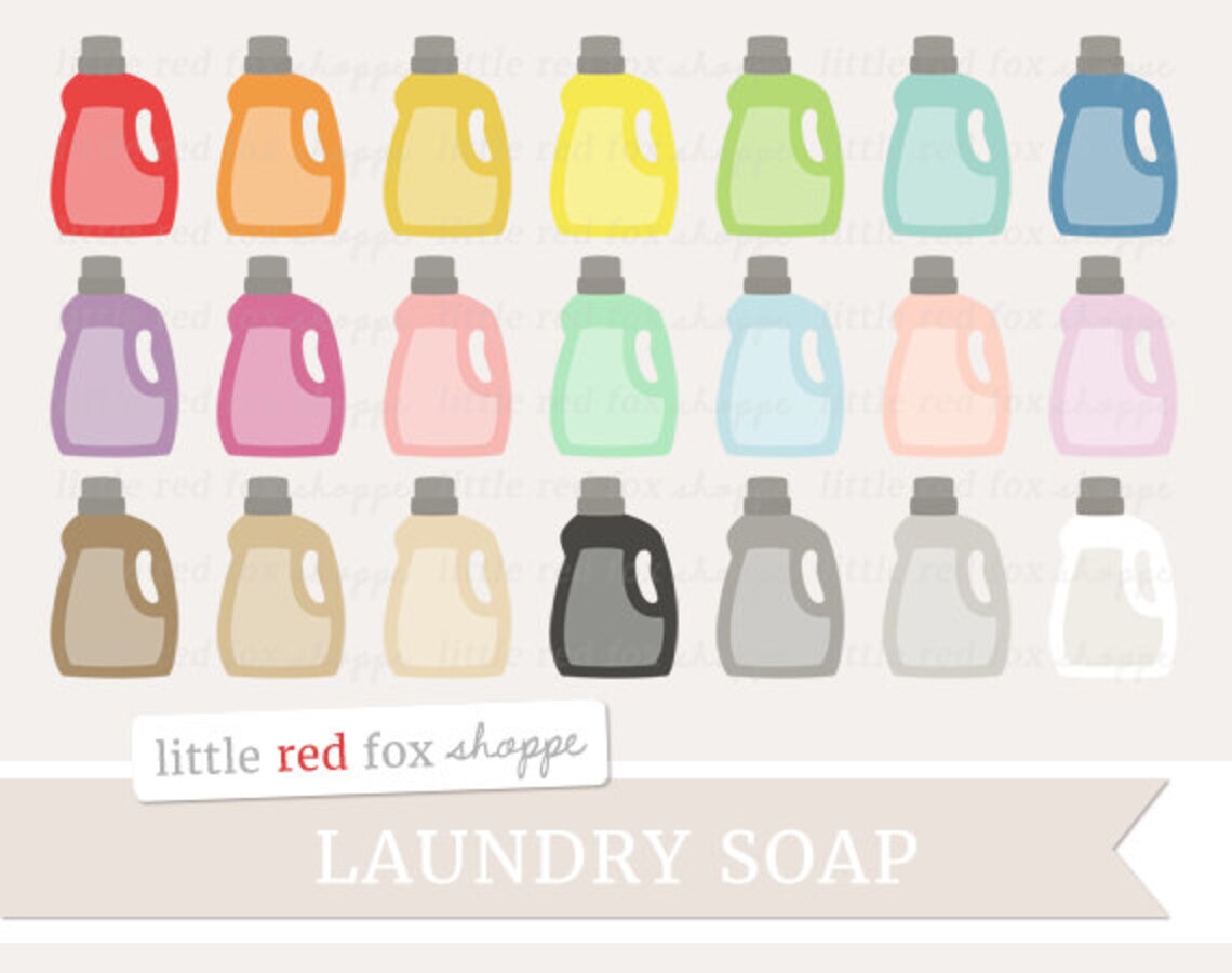 Laundry Soap Clipart Soap Bottle Clip Art Washer Washing Etsy New Zealand
