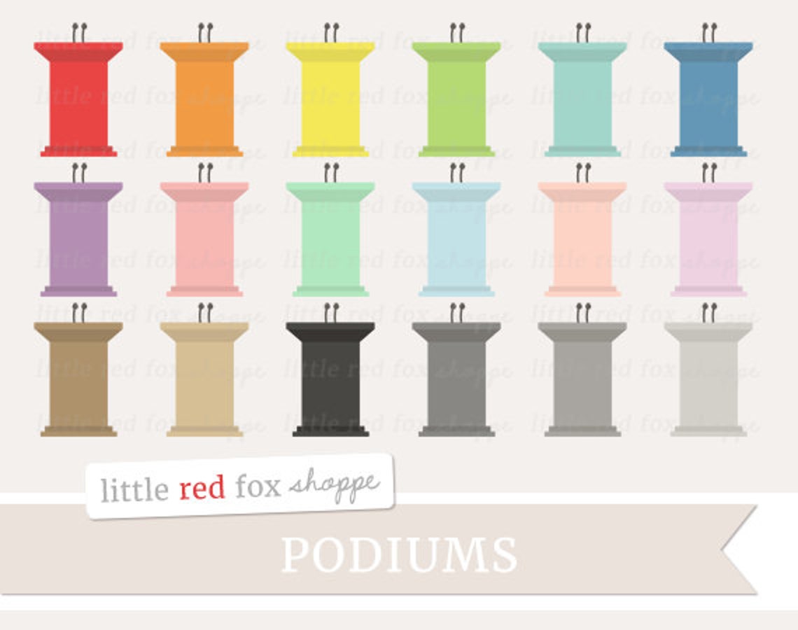Podium Clipart Business Clip Art Debate Meeting School Office - Etsy